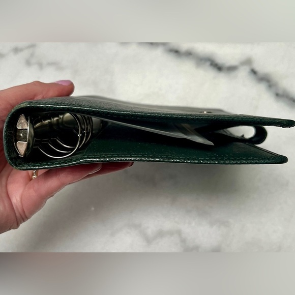 SALE!! LOUIS VUITTON MM Agenda Forest Green Taiga Leather Authentic - Picture 8 of 10